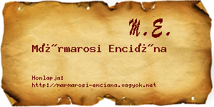 Mármarosi Enciána névjegykártya